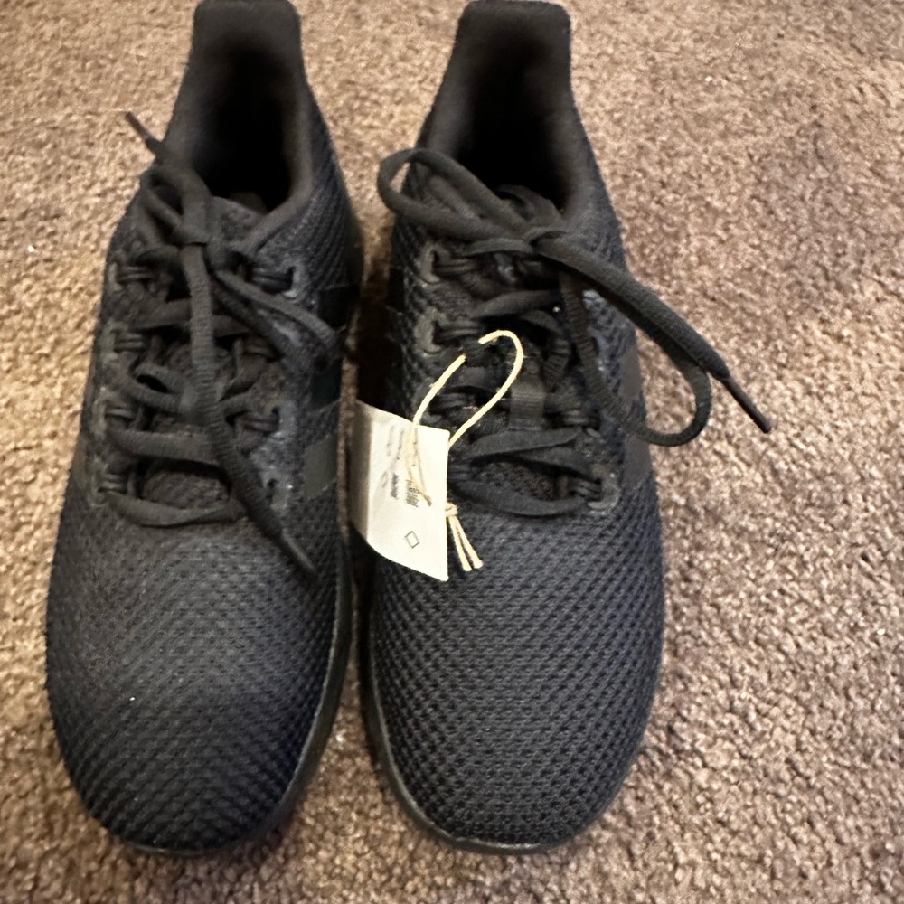 kids Adidas Black Sneakers Lightweight Mesh Design